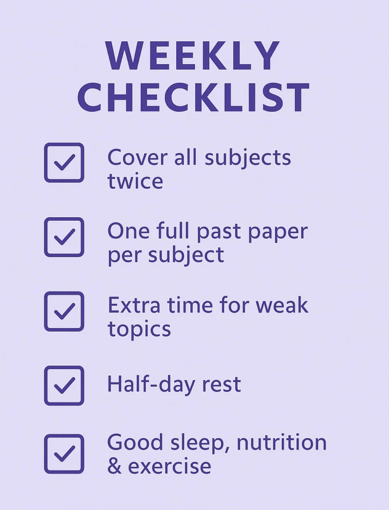 How to Prepare for A‑Level Exams in 3 Months (2026 Guide) 3 Alevels Exam Preparation Weekly Checklist
