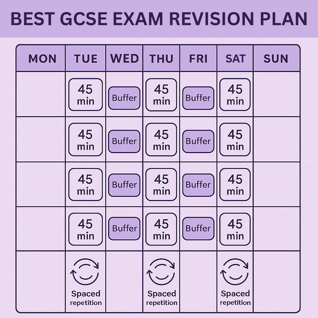 GCSE Exam Revision Plan – Weekly Study Schedule Template