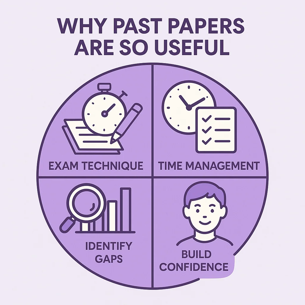 benefits of GCSE past papers, exam confidence, mark schemes, time management, real paper practice
