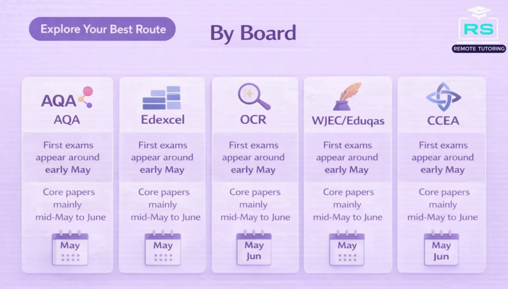GCSE 2026 timetable by board - GCSE Exams