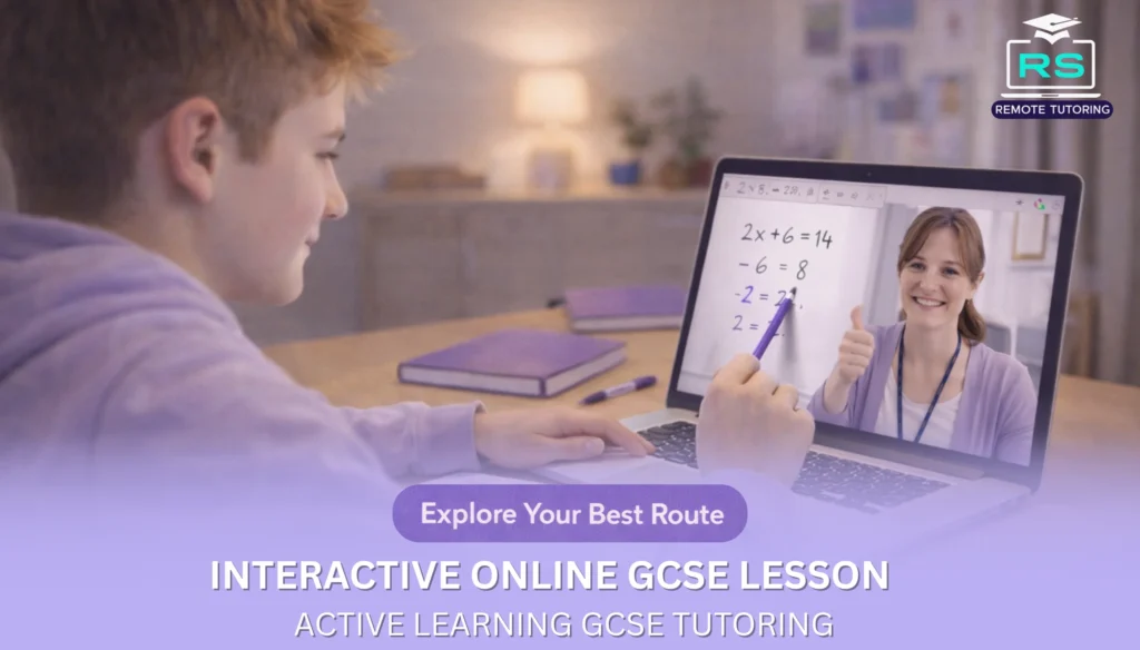 Interactive online GCSE lesson