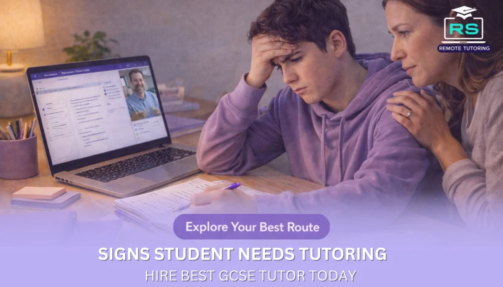Signs student needs tutoring