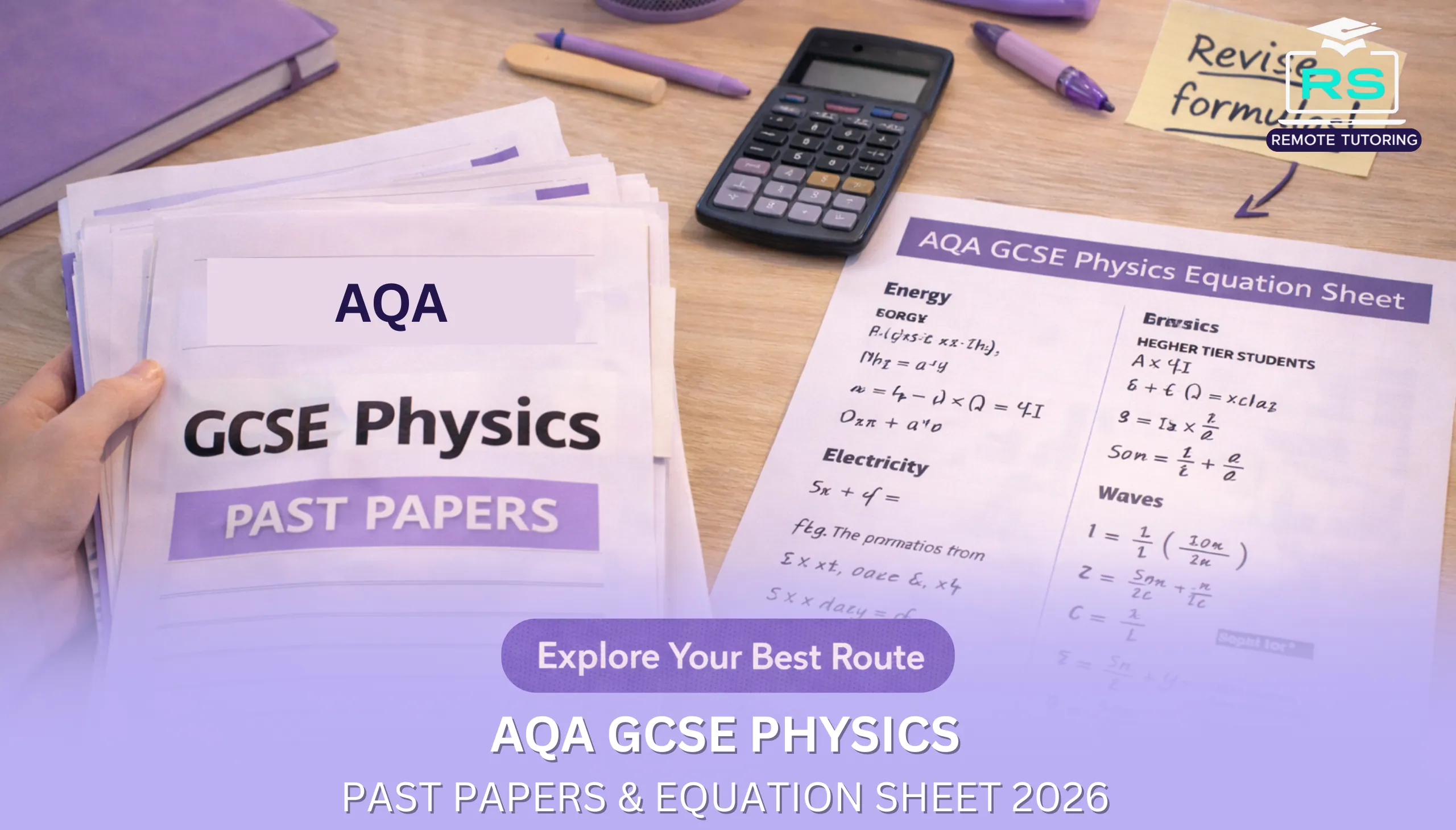AQA GCSE Physics Past Papers & Equation Sheet 2026