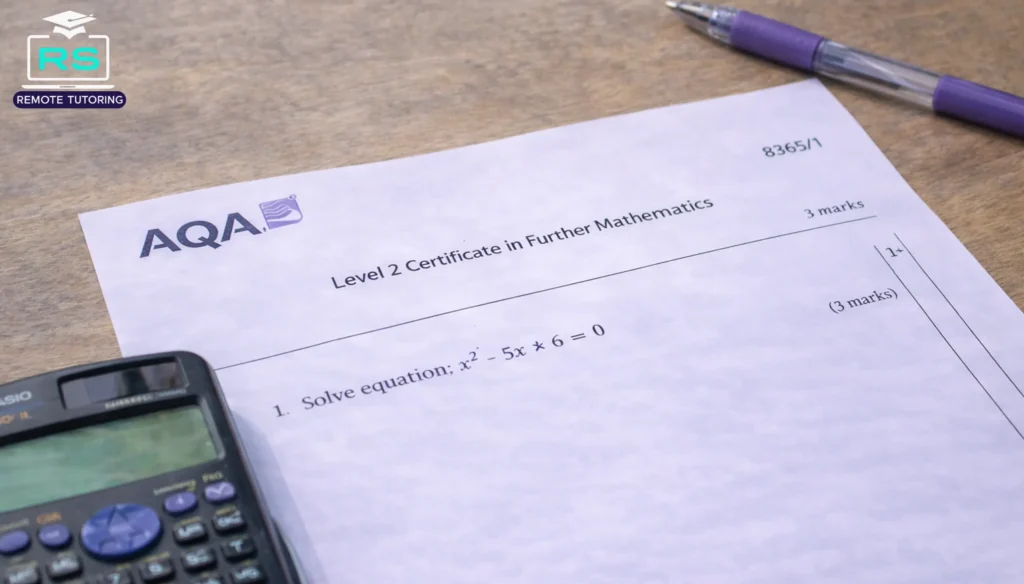Further Maths GCSE Past Papers - AQA further maths exam question