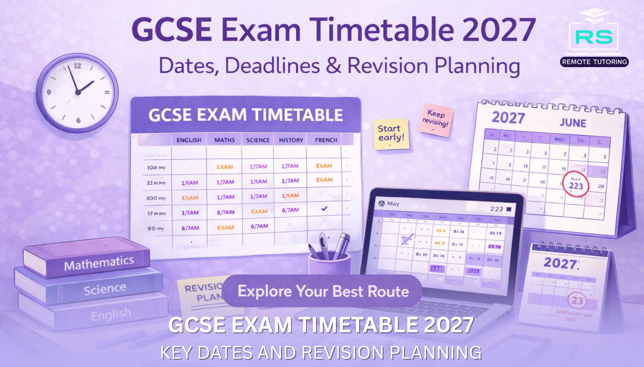 GCSE exam timetable 2027