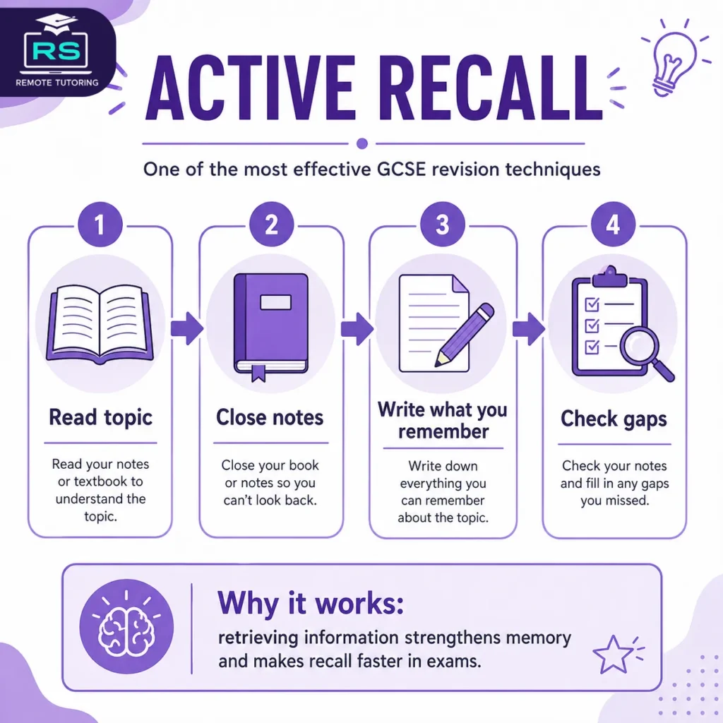 Active recall GCSE revision - How to use active recall for exams