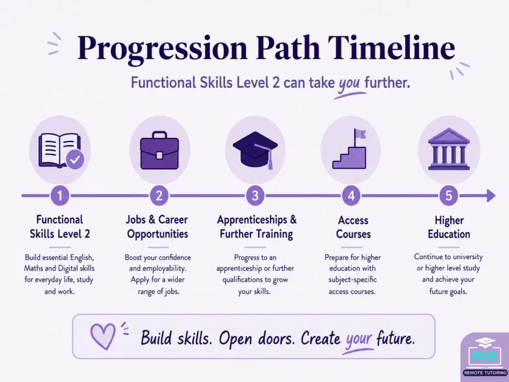 Functional Skills Level 2 Equivalent to GCSE? What Students Need to Know Before Choosing It 1 Functional Skills Level 2 Progression Path Timeline