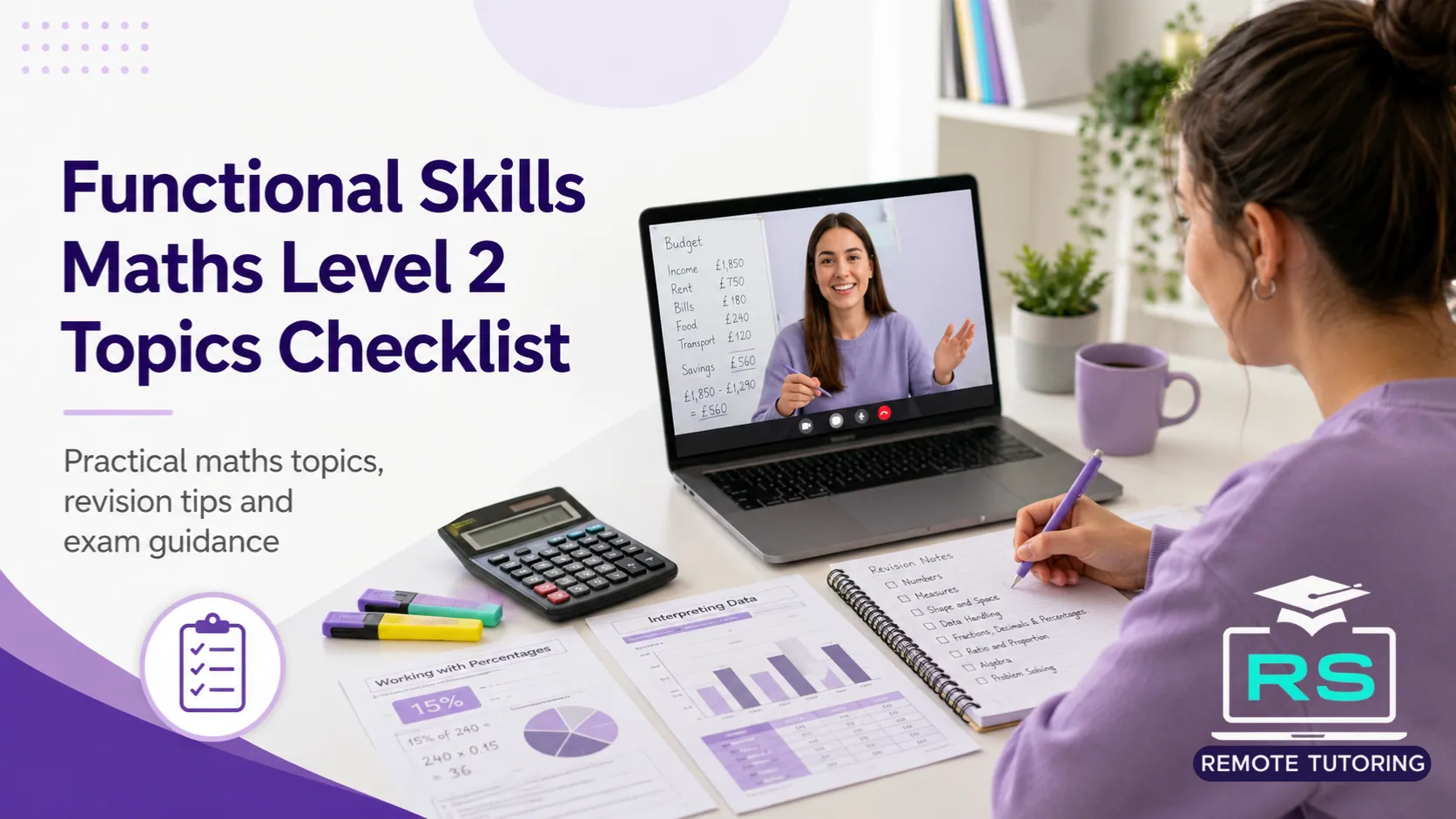 Functional Skills Maths Level 2 Topics Checklist