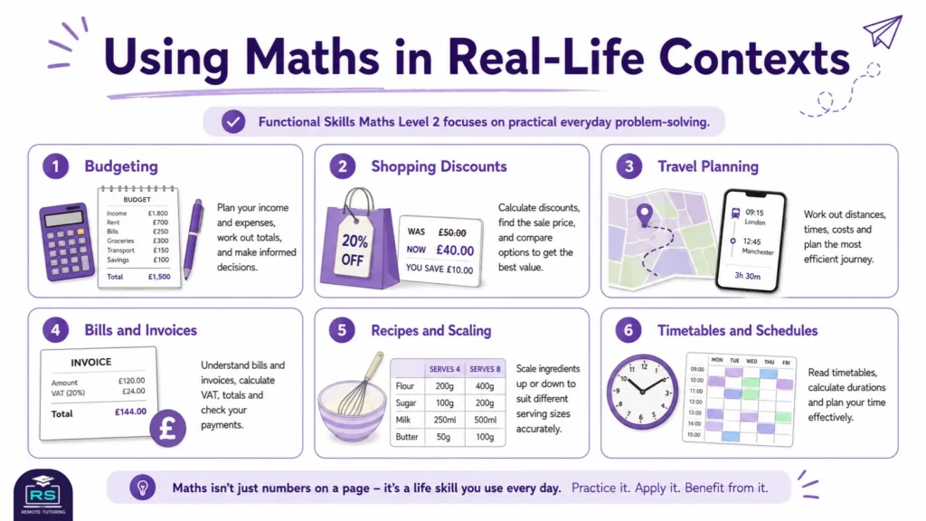 Functional Skills Maths Level 2 Topics Checklist 2 Functional Skills Maths in Real-Life Contexts