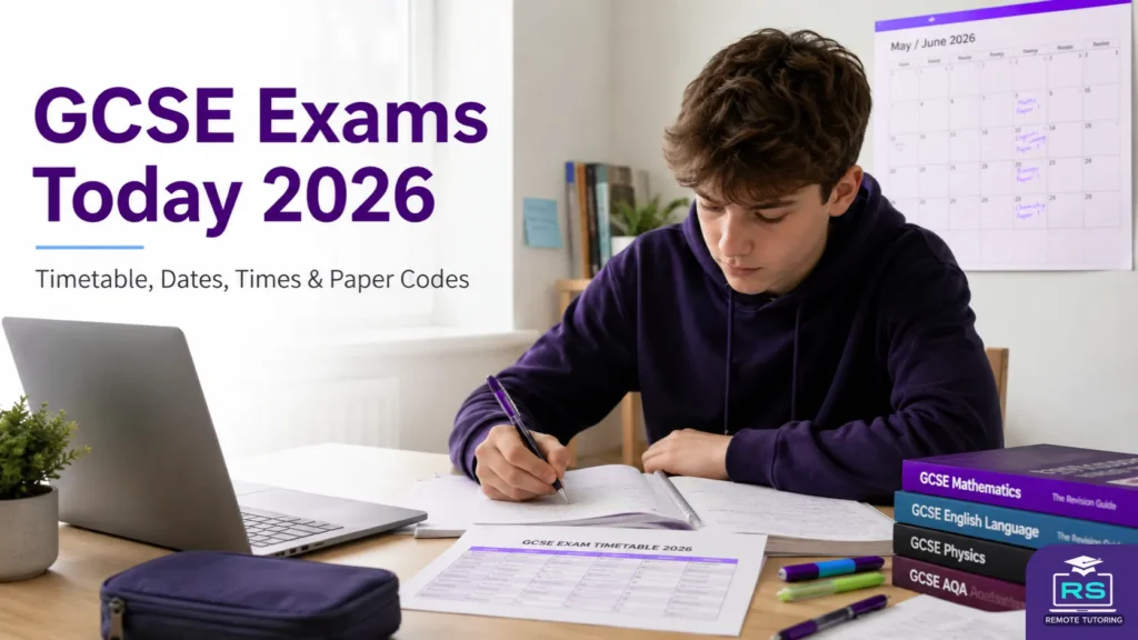 GCSE Exams Today 2026 Timetable