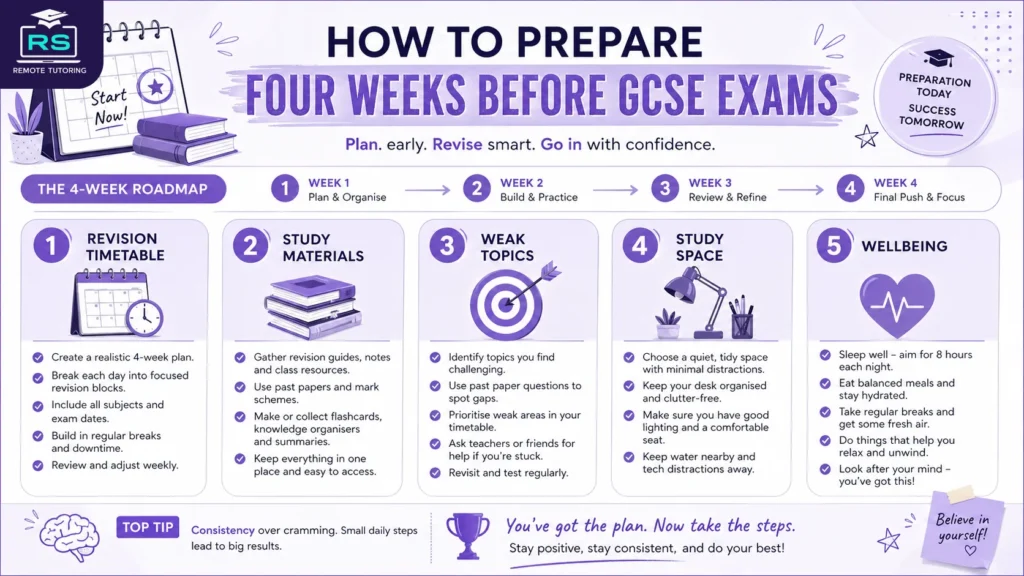 How to prepare four weeks before GCSE exams