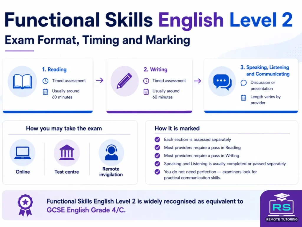 Functional Skills English Level 2 Exam Format Timing and Marking