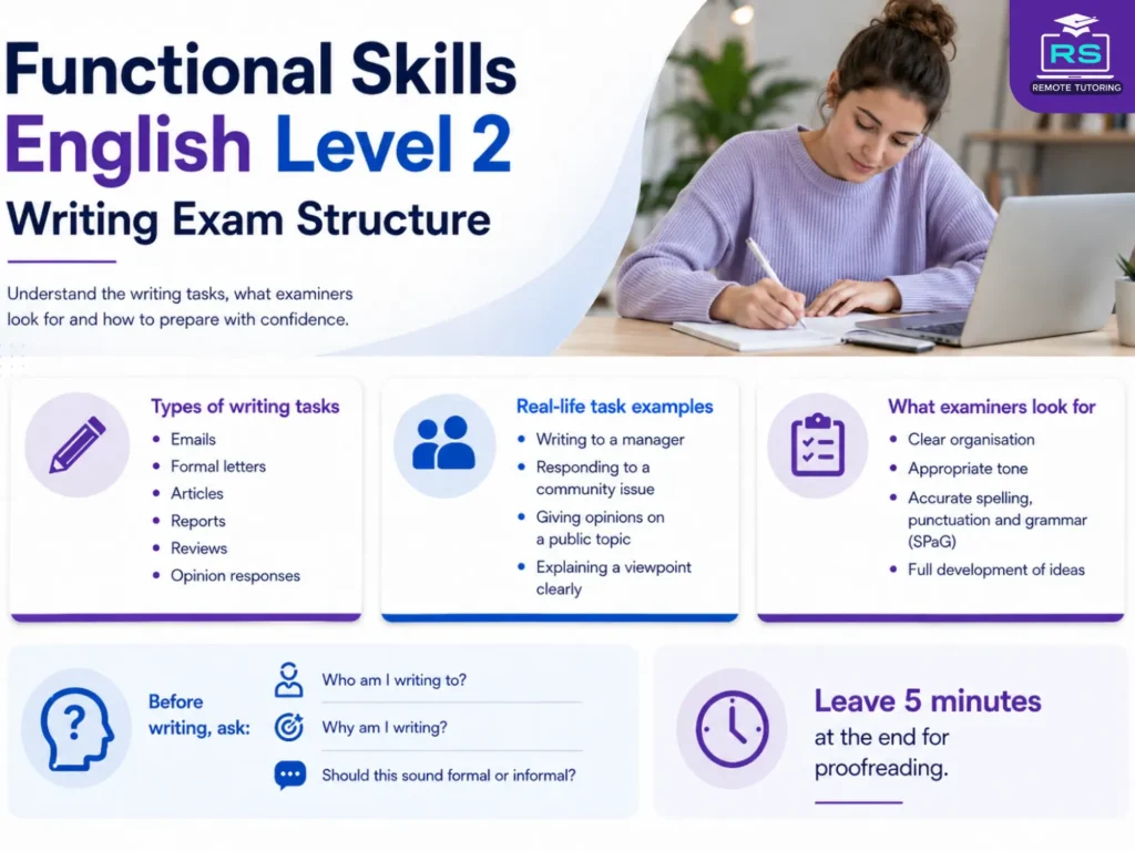 Functional Skills English Level 2 Writing Exam Structure