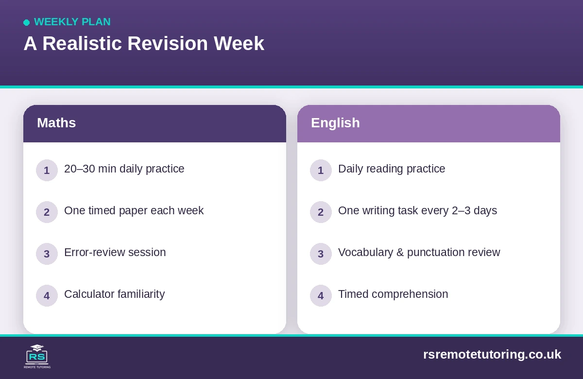 Functional Skills Level 2 Maths and English: A Tutor’s Guide to Passing 4 Realistic weekly revision plan for Functional Skills Level 2 Maths and English