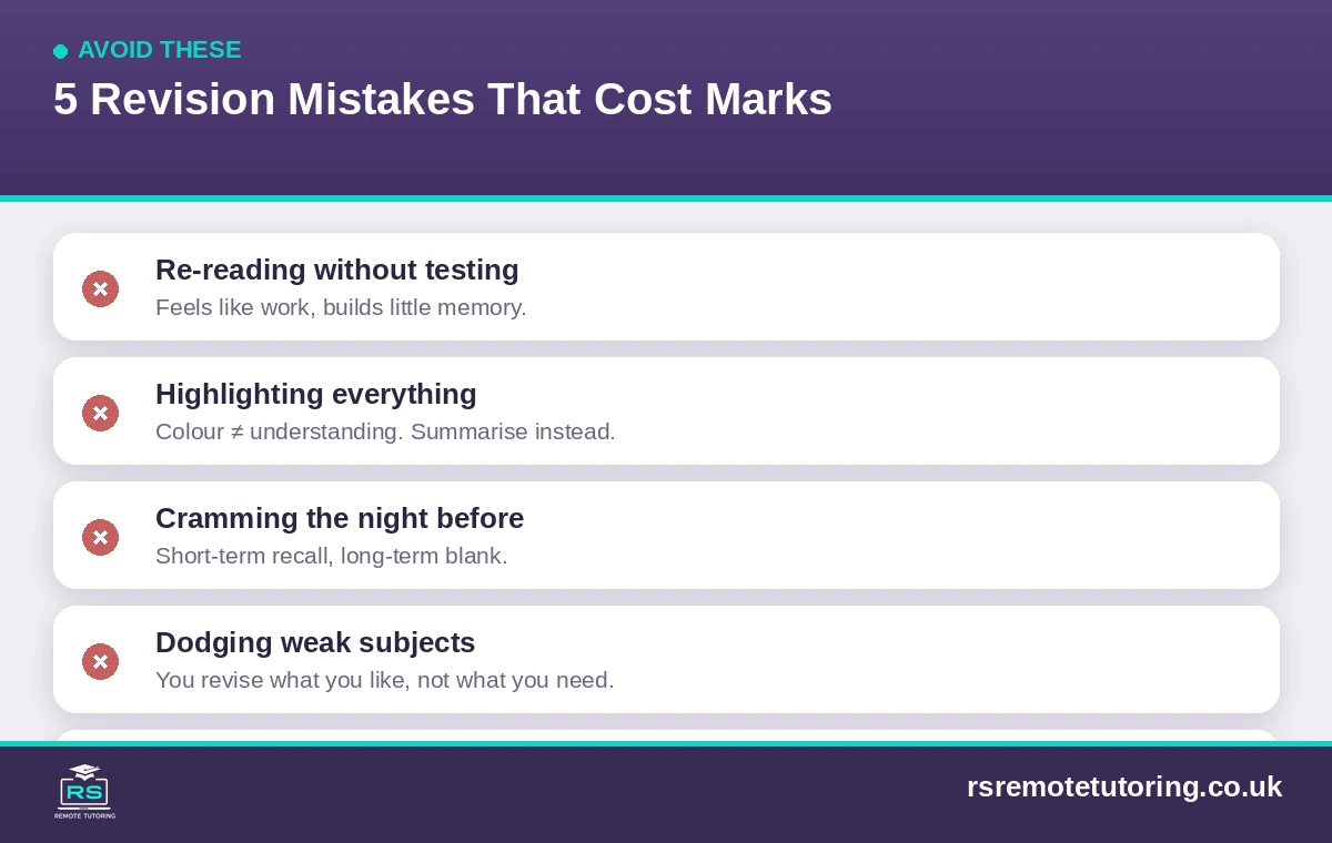 GCSE Revision Hacks That Actually Boost Your Grades 4 5 Revision Mistakes That Cost Marks