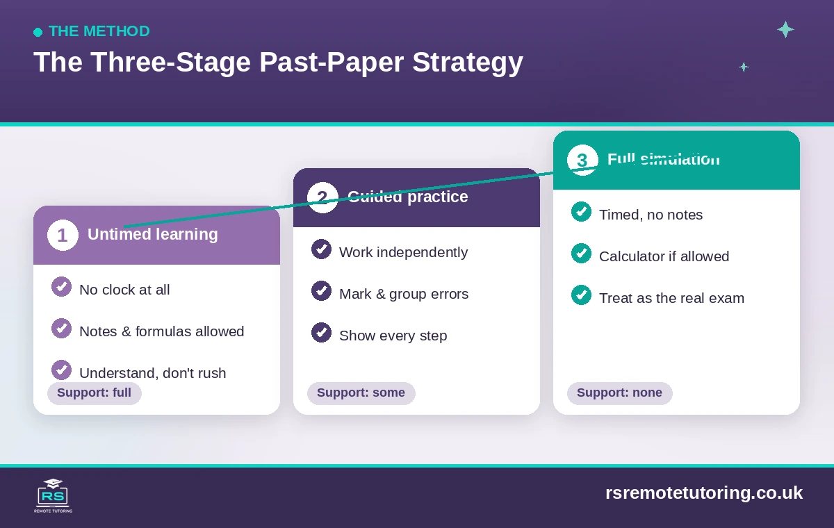 Functional Skills Maths Level 2 Past Papers: The Right Way to Practise for a Pass 2 Three-stage Functional Skills Maths past paper strategy from untimed to full exam simulation